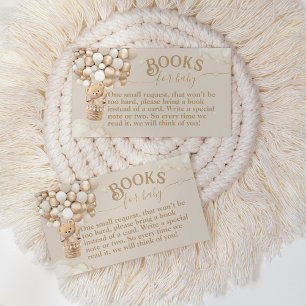 Teddy Bear Balloon Bearly Wait Baby Shower books Enclosure Card