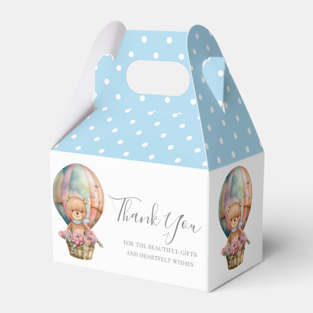 Teddy bear Balloon Favour Box (Back Side)