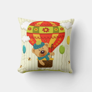 Teddy Bear Balloon Ride Cushion