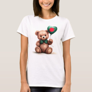 teddy bear & balloon with the Bangladeshi flag. T-Shirt