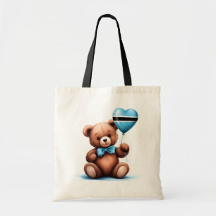 teddy bear & balloon with the Botswana flag. Tote Bag