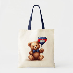 teddy bear & balloon with the Cambodian flag. Tote Bag