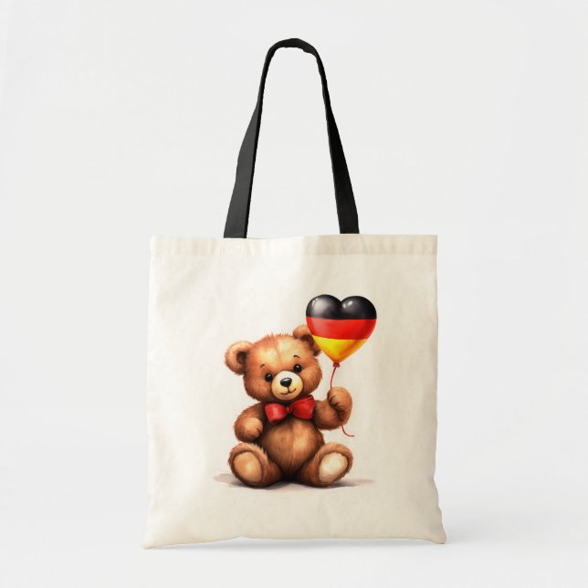 teddy bear & balloon with the German flag. Tote Bag (Front)