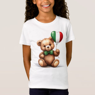 teddy bear & balloon with the Italian flag. T-Shirt