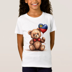 teddy bear & balloon with the Liechtenstein flag. T-Shirt