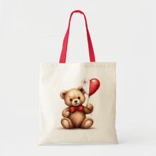 teddy bear & balloon with the Maltese flag. Tote Bag