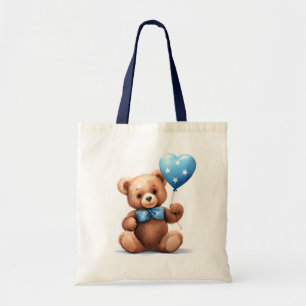 teddy bear & balloon with the Micronesia flag. Tote Bag