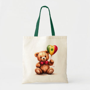 teddy bear & balloon with the Senegalese flag. Tote Bag