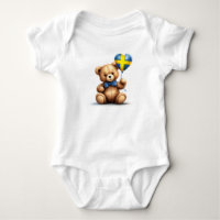 teddy bear & balloon with the Swedish flag.