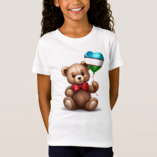 teddy bear & balloon with the Uzbekistan flag. T-Shirt