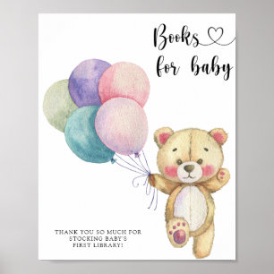 Teddy bear balloons - books for baby poster