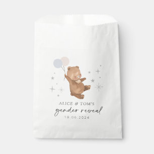 Teddy Bear Balloons Gender Reveal Favour Bags