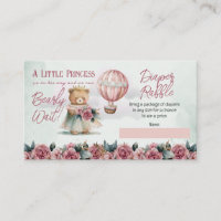 Teddy Bear Balloons Girl Bearly Wait Diaper Raffle