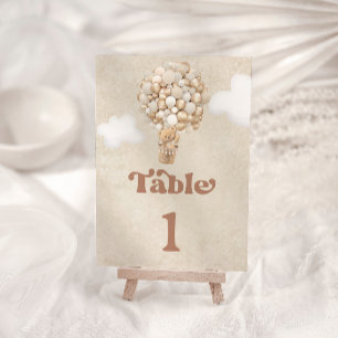 Teddy Bear Balloons Table Number