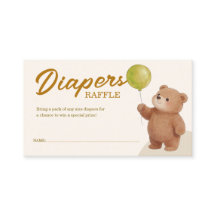 Teddy Bear Baloons Baby Shower Diaper Raffle