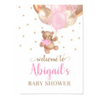 Teddy Bear Bearly Wait Welcome Baby Shower Poster