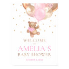 Teddy Bear Bearly Wait Welcome Baby Shower  Poster