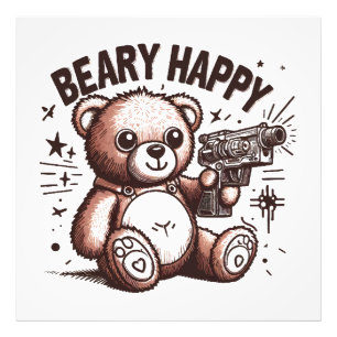 Teddy Bear Beary Happy Photo Print