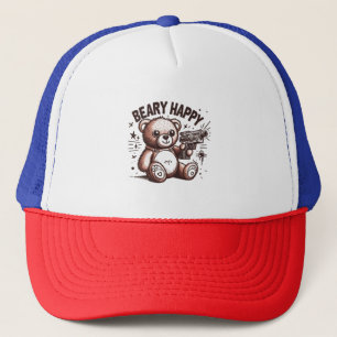 Teddy Bear Beary Happy Trucker Hat