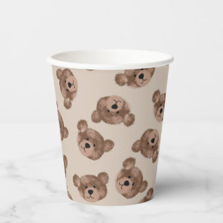 Teddy Bear Birthday Baby Shower  Paper Cups