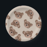 Teddy Bear Birthday Baby Shower  Paper Plate<br><div class="desc">Add the special touch to your party with these teddy bear plates! Matching decorations available in my shop</div>