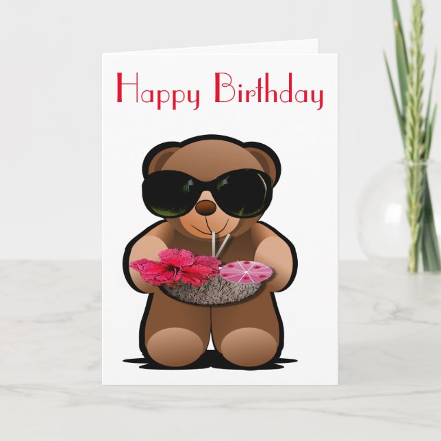 Teddy Bear Birthday Card (Front)