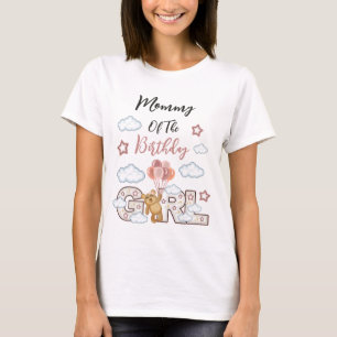 Teddy Bear birthday girl womens tshirts Mum