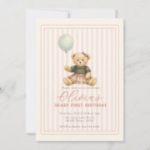 Teddy Bear Birthday Invitation