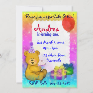 Teddy Bear Birthday Invitation