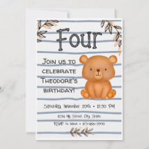 Teddy Bear Birthday Invitation