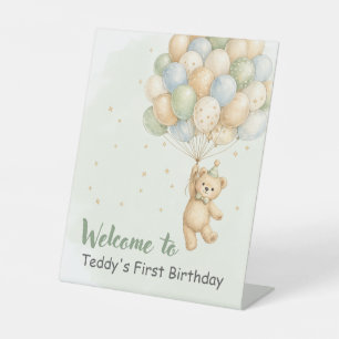 Teddy Bear Birthday Welcome Sign
