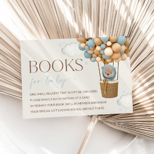 Teddy Bear, Blue Balloons, Books For Baby Enclosure Card
