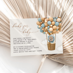 Teddy Bear, Blue Balloons, Books For Baby Enclosure Card