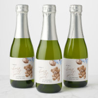 Teddy Bear, Blue Balloons, First Birthday