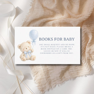 Teddy Bear Blue Boy Books For Baby Enclosure Card