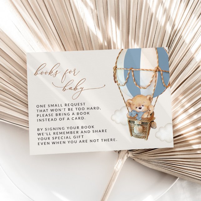 Teddy Bear, Blue Hot Air Balloon, Books For Baby Enclosure Card (Creator Uploaded)