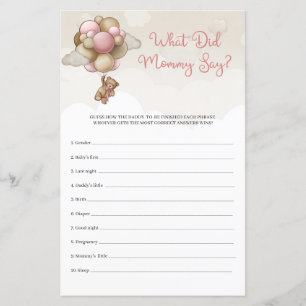 Teddy bear blush brown ivory What Did Mummy Say