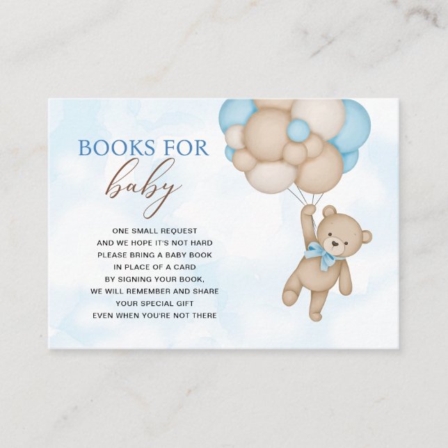 Teddy Bear Books for Baby Enclosure Card (Front)