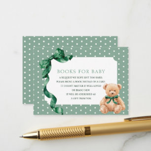 Teddy Bear Books for Baby Enclosure Card