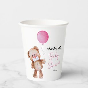 Teddy Bear Boy Baby Shower Paper Cups