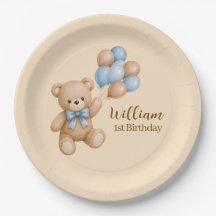 Teddy Bear Boy Birthday Personalised Name
