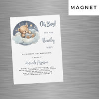 Teddy bear boy blue moon sky luxury baby shower