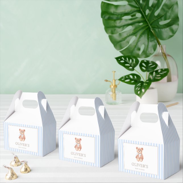 Teddy Bear Boy Classic Baby Shower  Favour Box (Multiple)