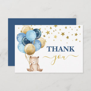 Teddy Bear Boy thank you Card