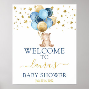 Teddy Bear Boy Welcome sign