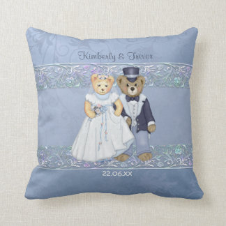 Teddy Bear Bride and Groom Wedding - Customise Cushion