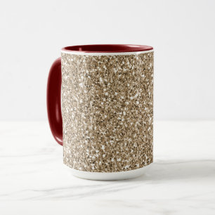 Teddy Bear Brown Gold Glitter       Mug