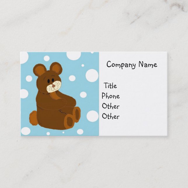 Teddy Bear Business Card (Front)