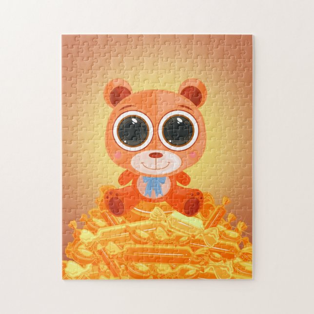 Teddy Bear - Candy Orange Jigsaw Puzzle (Vertical)