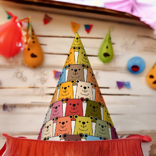 Teddy Bear Cartoon Party Hat